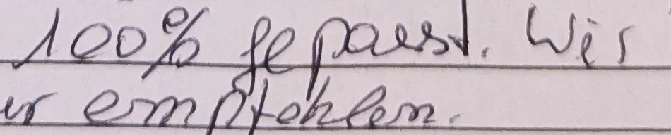 Zitat einer Bewertung eines Gastes durch unseren Fragenbogen bei der Abreise